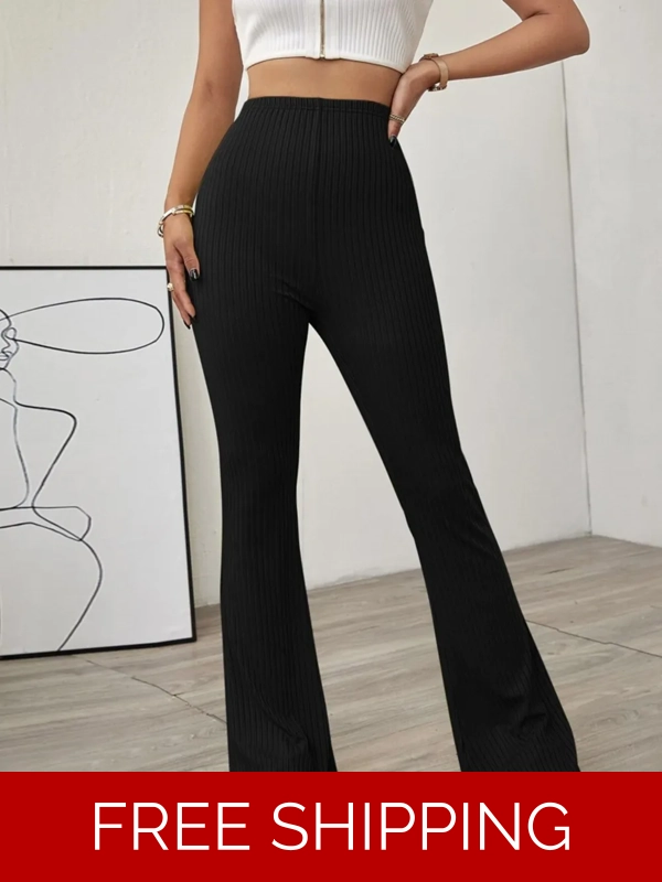 High Waist Flare Leg Pants